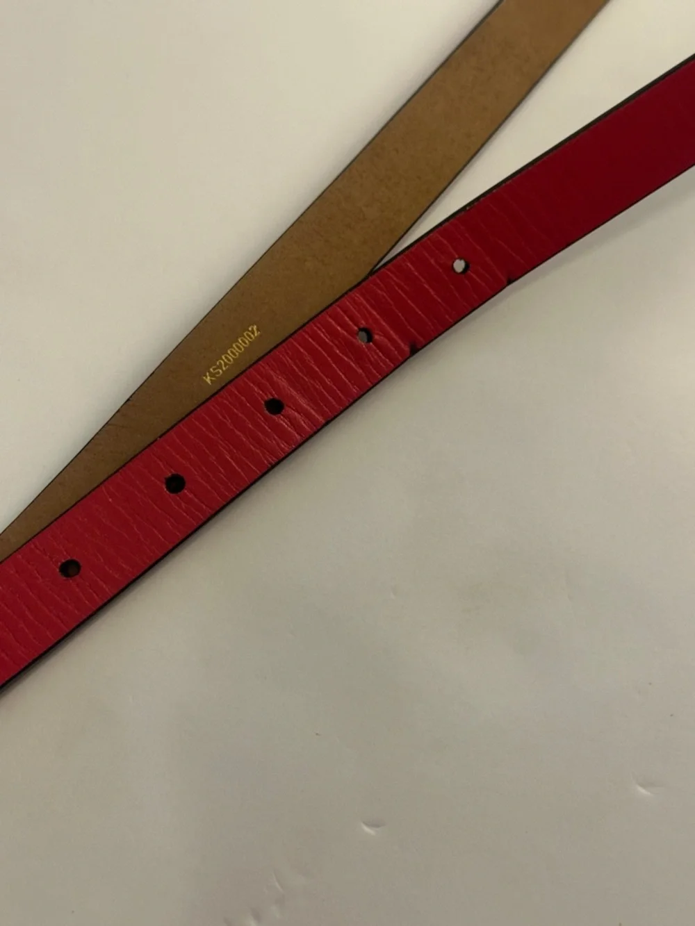 Kate Spade New York In The Loop Red Genuine Leather Bow Belt - Size Small